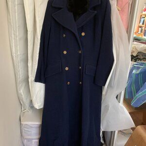Navy blue Wool Coat